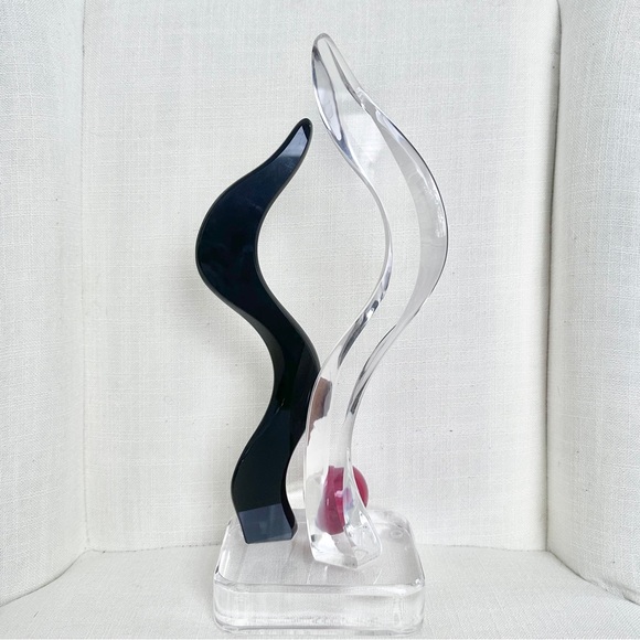 Lucy Phelps The Gathering Handmade Acrylic Abstract Sculpture Signed - Picture 4 of 8